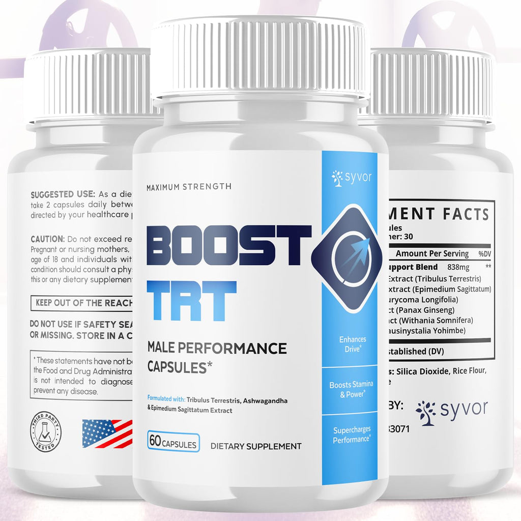 (2 Pack) Boost TRT Capsules, Official BoostTRT Capsules with All Natural Ingredients, Advanced Health & Wellness Support Formula with Max Strength Premium Active Lifestyle Vitamins (120 Capsules) - TrustMedUSA