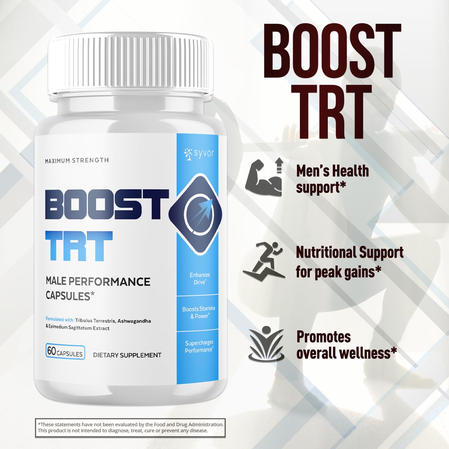 (2 Pack) Boost TRT Capsules, Official BoostTRT Capsules with All Natural Ingredients, Advanced Health & Wellness Support Formula with Max Strength Premium Active Lifestyle Vitamins (120 Capsules) - TrustMedUSA