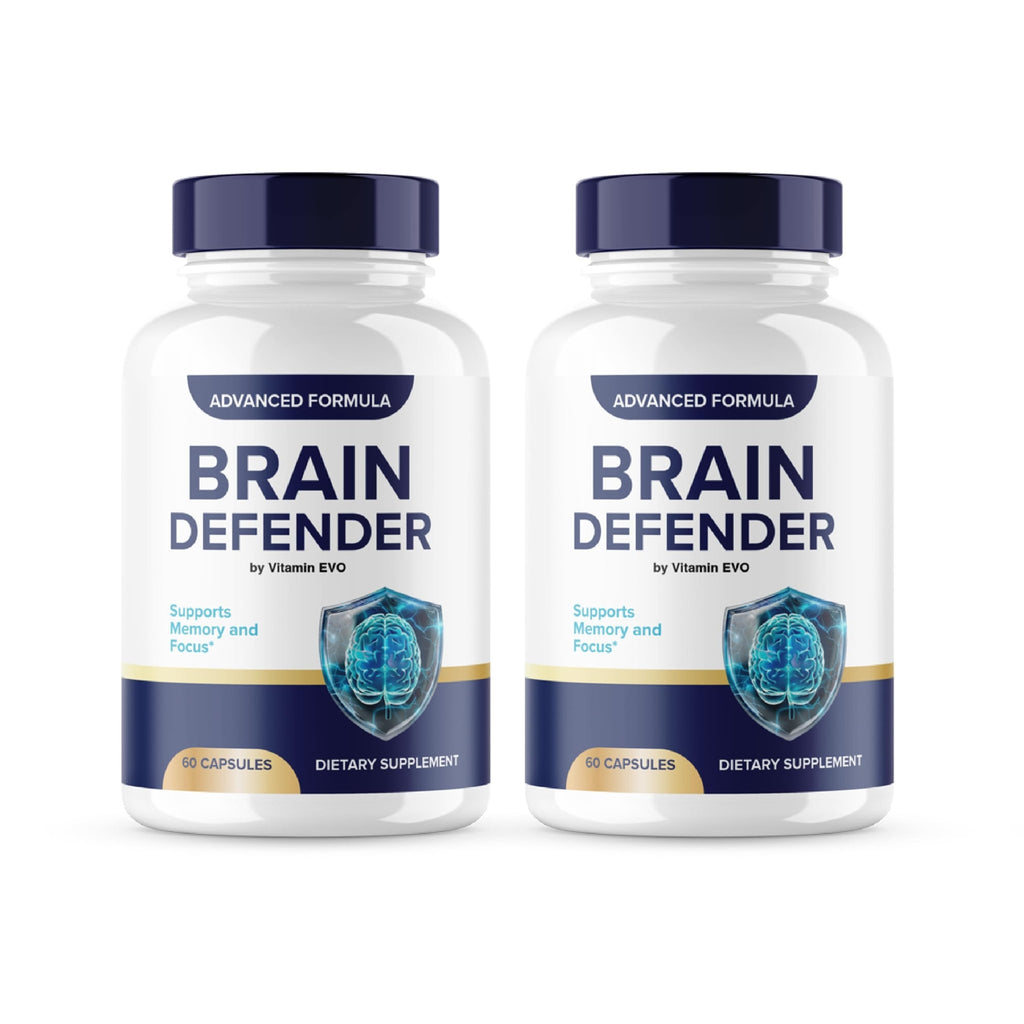 (2 Pack) Brain Defender Capsules, Official Brain Defender Support Supplement Pills, Brain Defender Cognitive Health Memory Advanced Formula, Braindefender Brain Support 2 Month Supply (120 Capsules) - TrustMedUSA