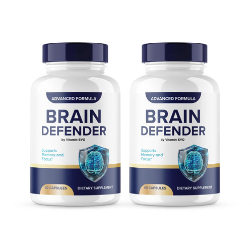 (2 Pack) Brain Defender Capsules, Official Brain Defender Support Supplement Pills, Brain Defender Cognitive Health Memory Advanced Formula, Braindefender Brain Support 2 Month Supply (120 Capsules) - TrustMedUSA