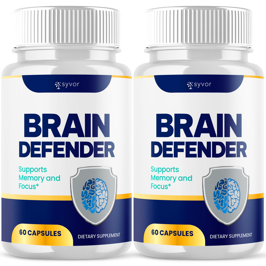 (2 Pack) Brain Defender Supplement Pills, Official Brain Defender Advanced Formula Nootropic Capsules, All Natural Health and Wellness Support Formula Maximum Strength Braindefender (120 Capsules) - TrustMedUSA