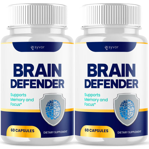 (2 Pack) Brain Defender Supplement Pills, Official Brain Defender Advanced Formula Nootropic Capsules, All Natural Health and Wellness Support Formula Maximum Strength Braindefender (120 Capsules) - TrustMedUSA