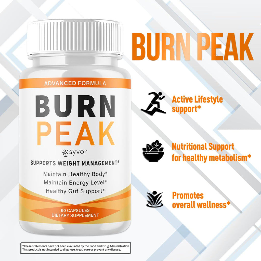 (2 Pack) Burn Peak Capsules, Official Burnpeak Pink Salt Pills with All Natural Ingredients, Advanced BurnPeak Health Supplement with Premium Vitamins for Active Lifestyle Support (120 Capsules) - TrustMedUSA