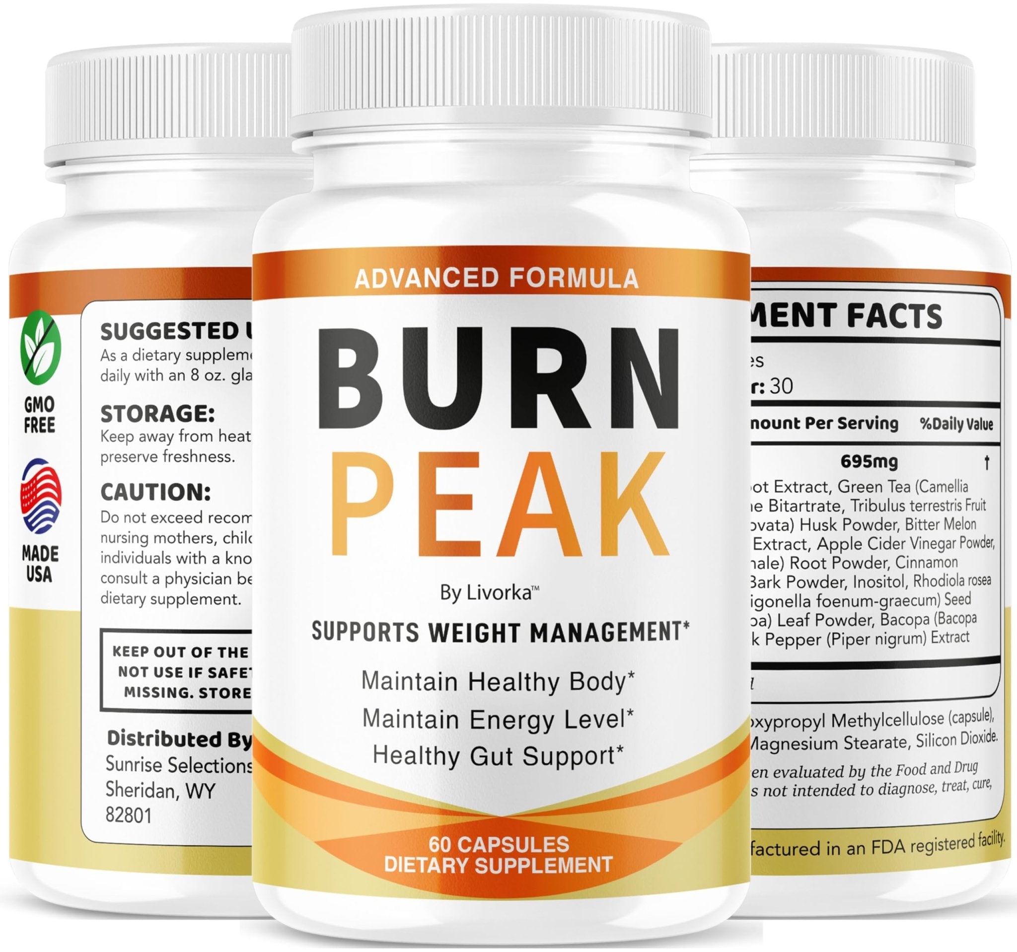 (2 Pack) Burn Peak Capsules - Official BurnPeak Weight Pills Advanced Premium Support, All Natural Burn Peak Pink Salt Trick Supplement for Overall Health & Wellness Reviews, 120 Capsules for 2 Months - TrustMedUSA