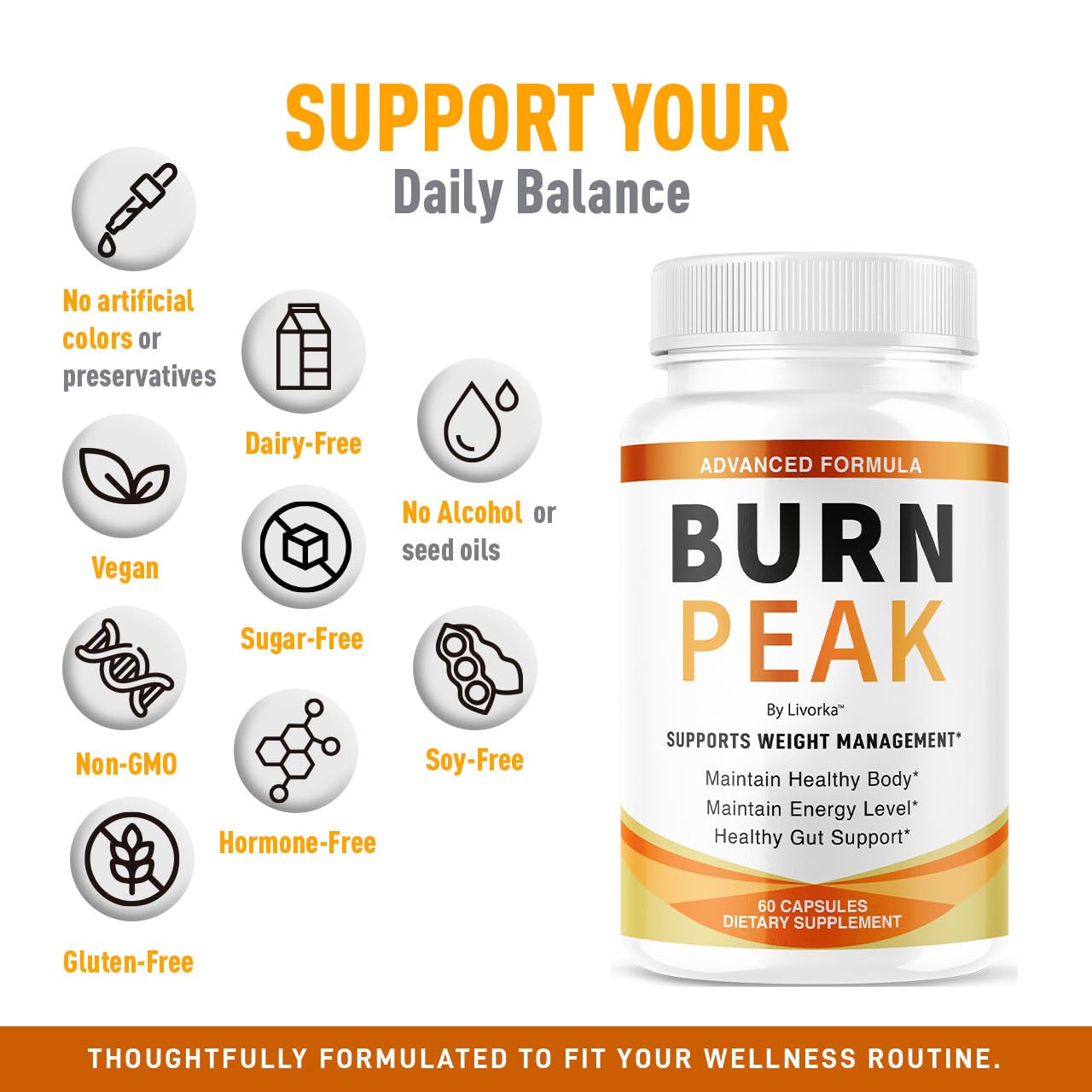 (2 Pack) Burn Peak Capsules - Official BurnPeak Weight Pills Advanced Premium Support, All Natural Burn Peak Pink Salt Trick Supplement for Overall Health & Wellness Reviews, 120 Capsules for 2 Months - TrustMedUSA