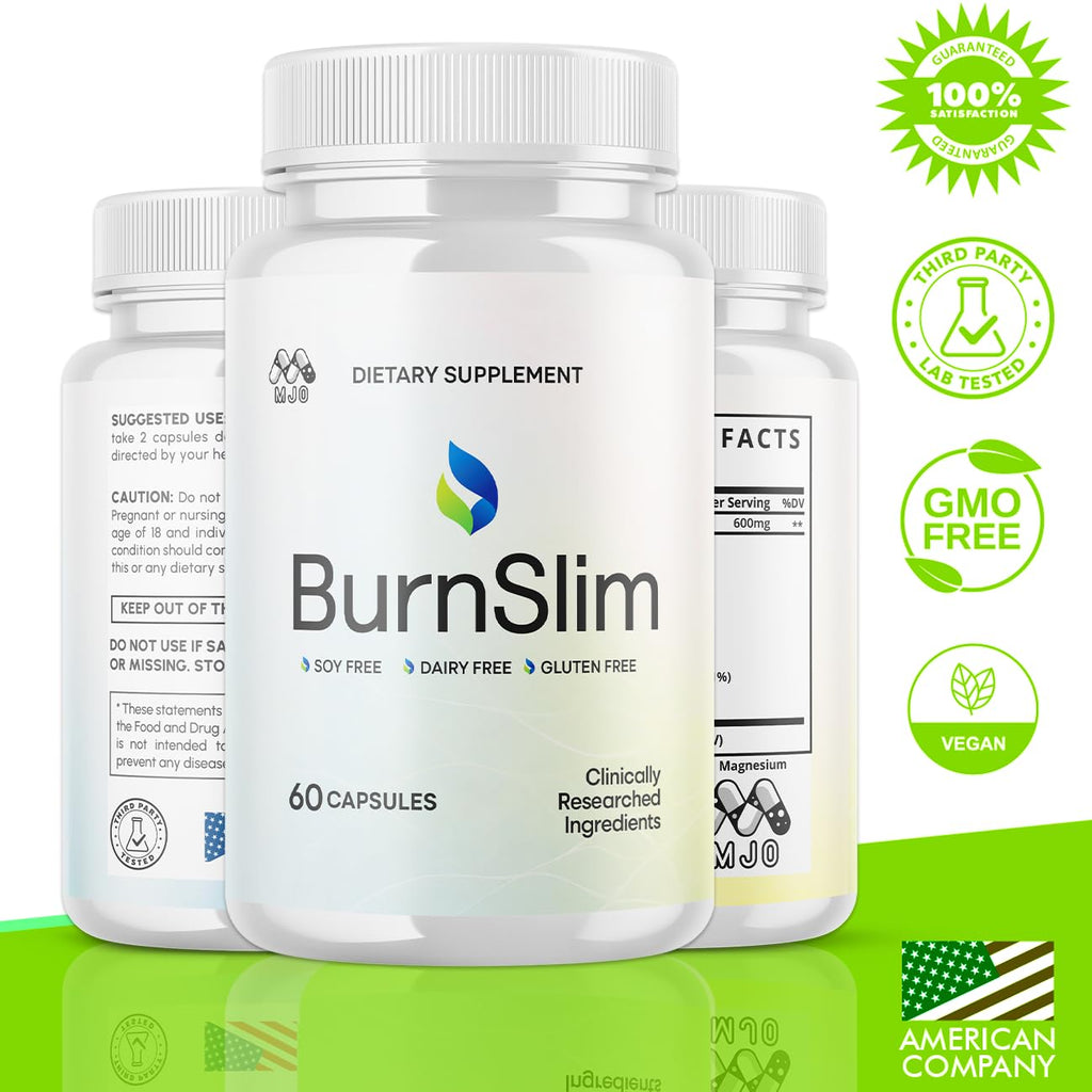 (2 Pack) Burn Slim Capsules, Official Burnslim Pills with All Natural Ingredients, Advanced Burn Slim Health and Wellness Vitamin Supplement Supporting Active Lifestyle for Women & Men (120 Capsules) - TrustMedUSA