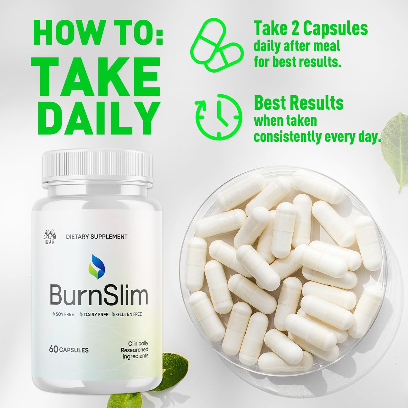 (2 Pack) Burn Slim Capsules, Official Burnslim Pills with All Natural Ingredients, Advanced Burn Slim Health and Wellness Vitamin Supplement Supporting Active Lifestyle for Women & Men (120 Capsules) - TrustMedUSA