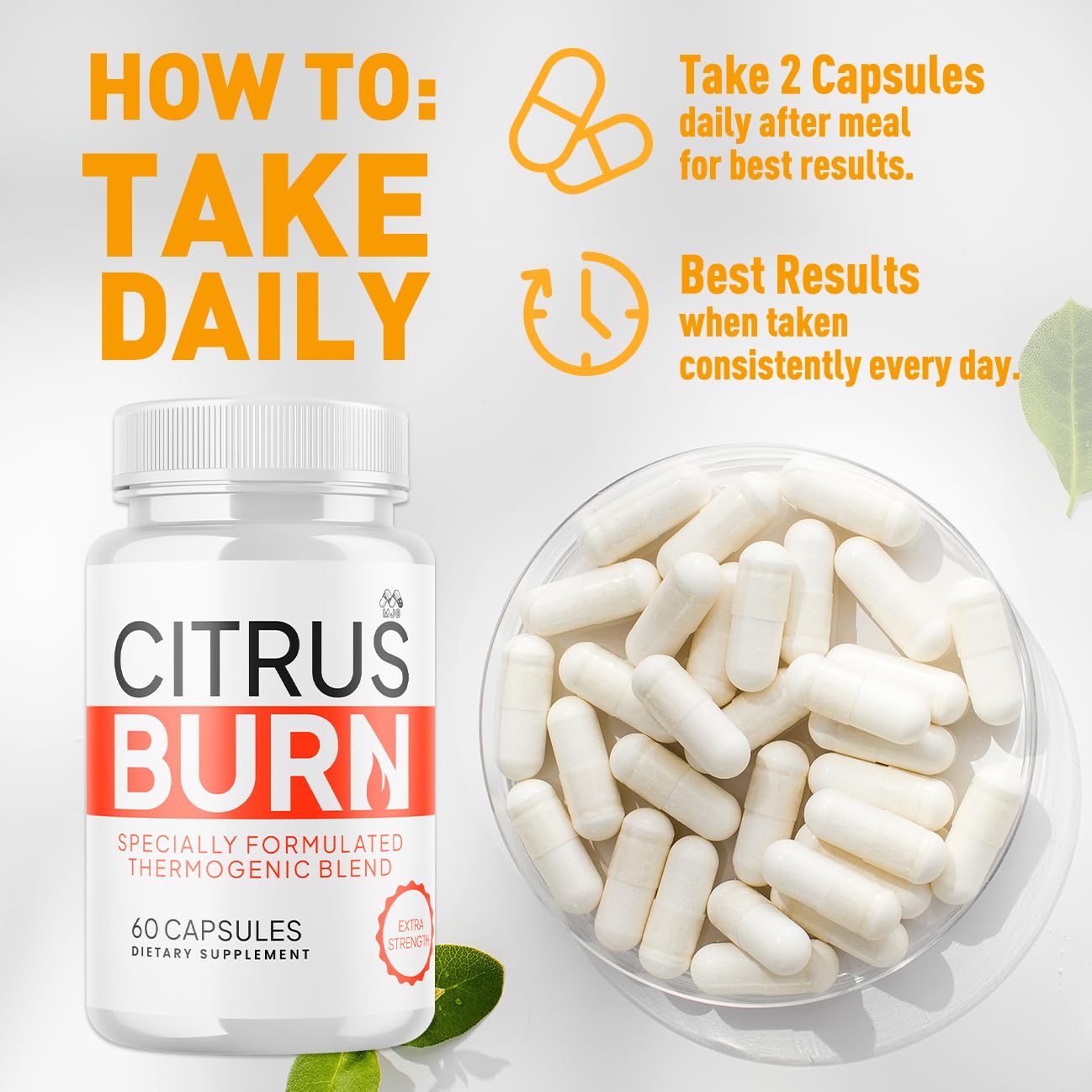 (2 Pack) Citrus Burn Capsules, Official CitrusBurn Pills with All Natural Ingredients, Advanced Citrus Burn for Optimal Health & Wellness Support with Premium Vitamins for Women & Men (120 Capsules) - TrustMedUSA