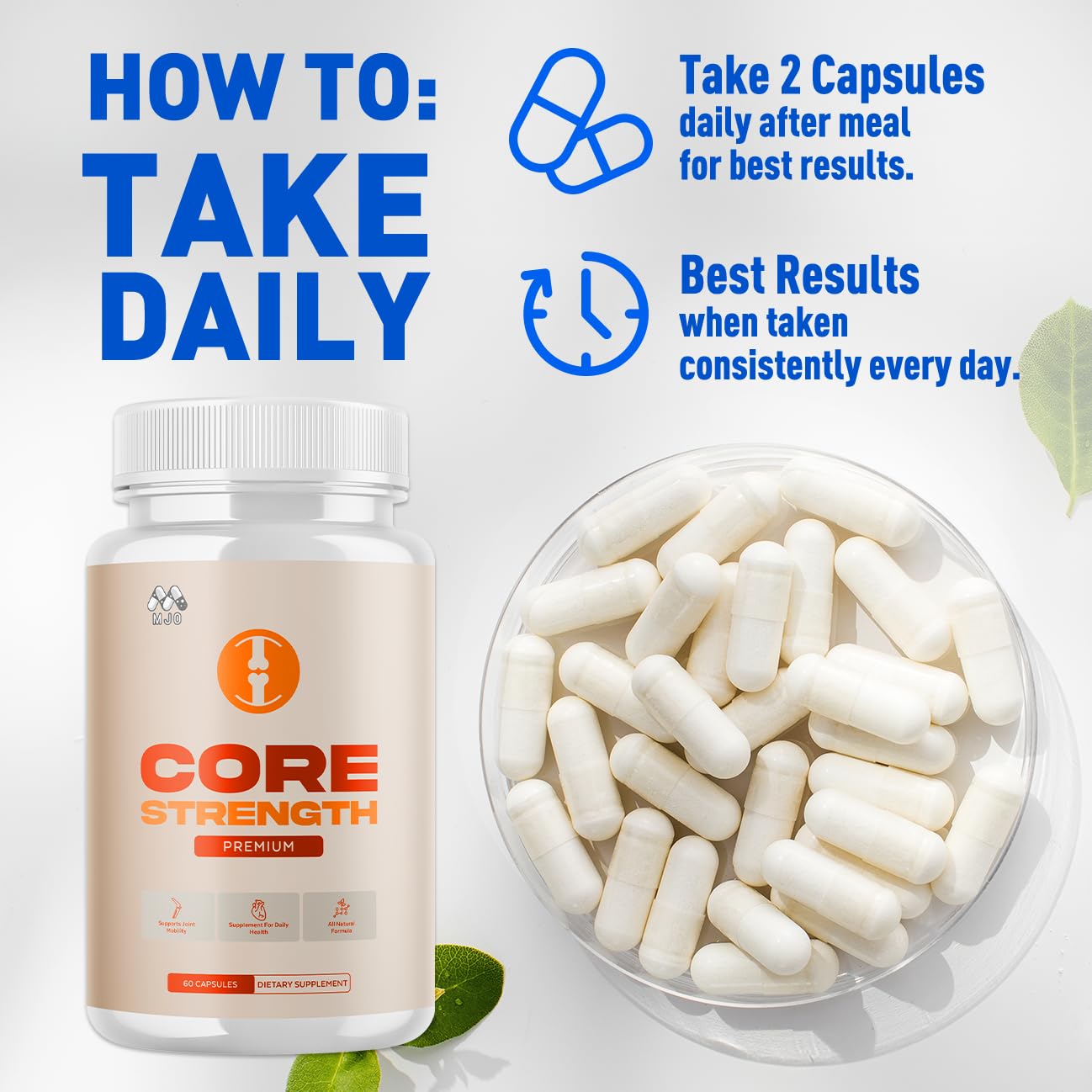 (2 Pack) Core Strength Supplement for Joint Support, Official Core Strength Joint Pills with All Natural Ingredients, Advanced Health & Wellness Support with Max Strength Multivitamins (120 Capsules) - TrustMedUSA