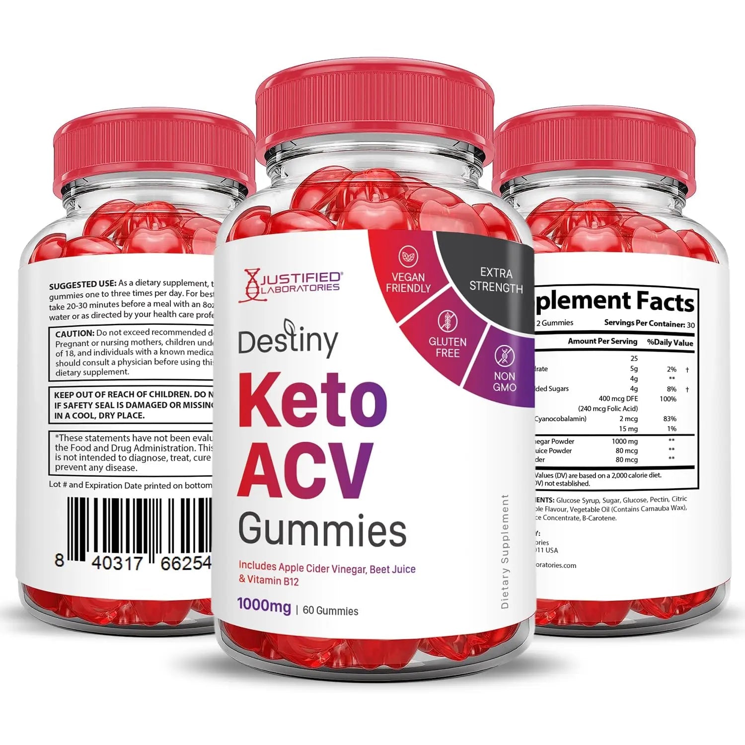 (2 Pack) Destiny Keto ACV Gummies Advanced Formula 1000MG Destiny Keto Gummies - TrustMedUSA