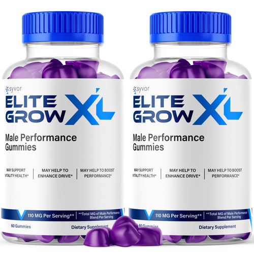 (2 Pack) Elite Grow XL Gummies, Elite GrowXL Maximum Strength Gummy Supplement, Elite Grow X L All Natural Advanced Formula Gummys Chewable Vitamin EliteGrow Delicious Once Daily Gummes (120 Gummies) - TrustMedUSA