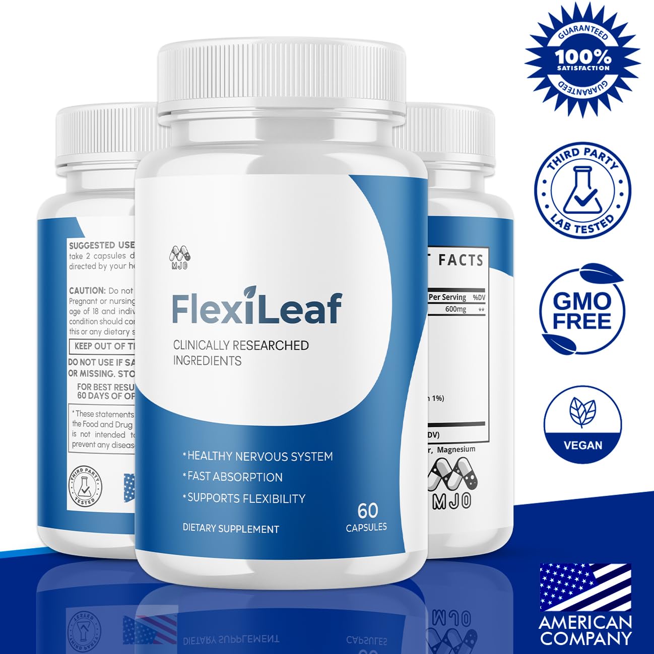 (2 Pack) Flexileaf Capsules, Official Flexileaf Pills with All Natural Ingredients, Advanced Health and Overall Wellness Multivitamin Supplement Maximum Strength Support Formula (120 Capsules) - TrustMedUSA