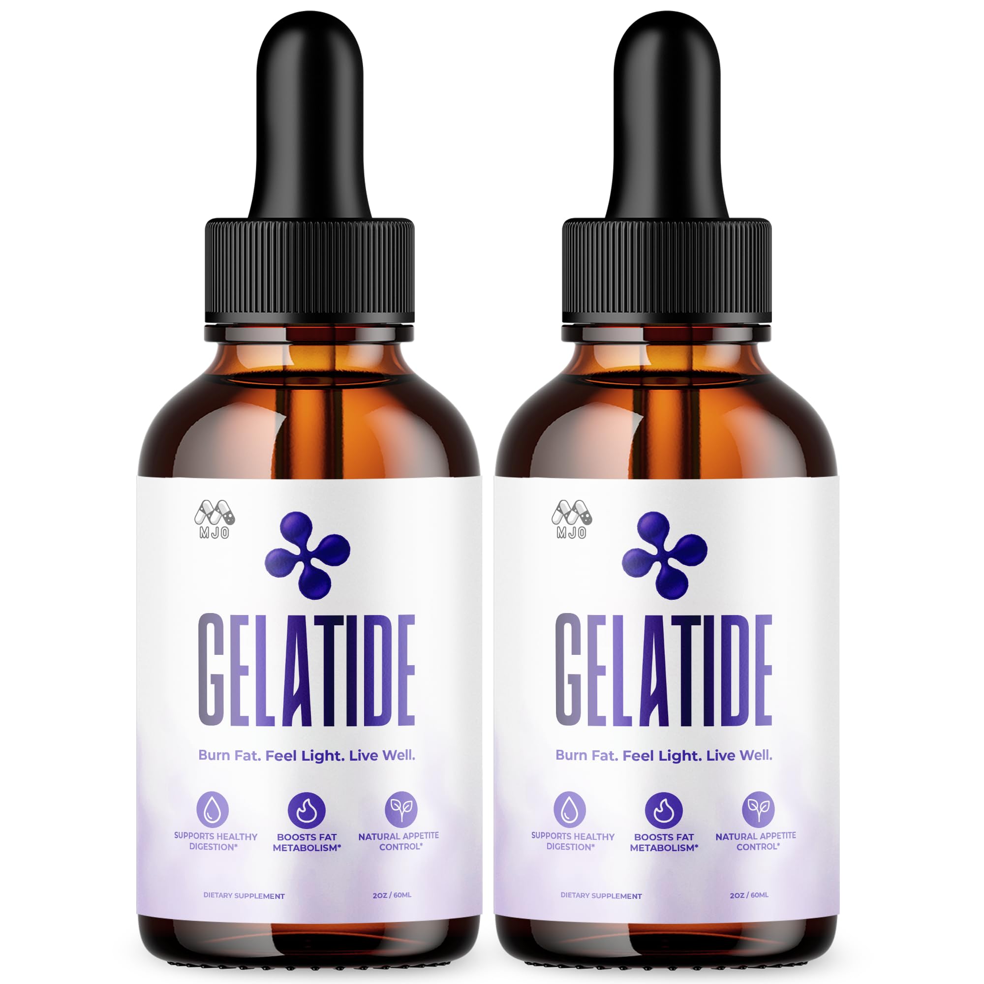 (2 Pack) Gelatide Drops, Official Gelatide Health Support Formula with All Natural Ingredients, Advanced Active Lifestyle Support Supplement Max Strength Vitamin Formula for Women & Men (60 Servings) - TrustMedUSA