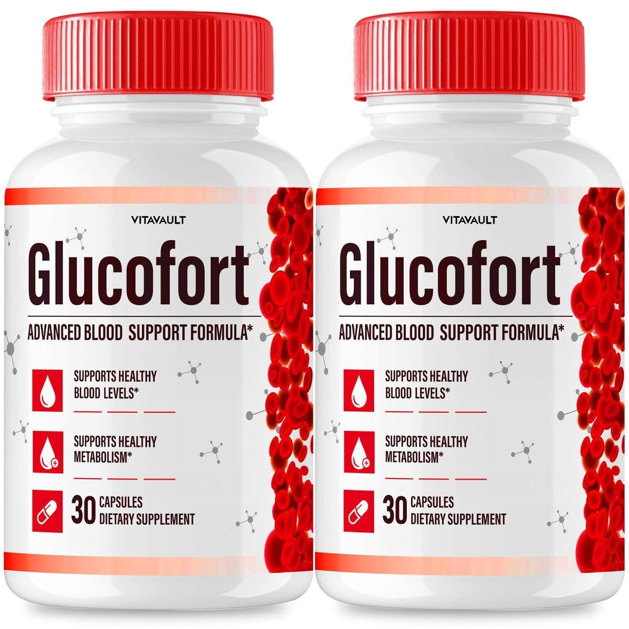 (2 Pack) Glucofort, Max Advanced Blood Support Formula Capsules - TrustMedUSA