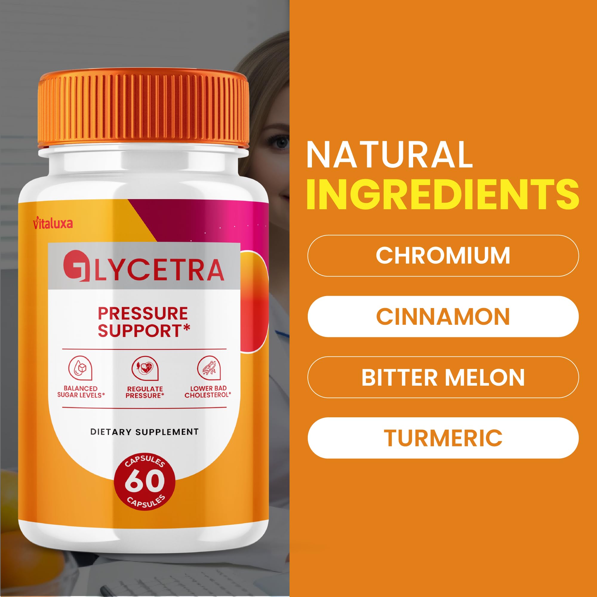 (2 Pack) Glycetra Capsules, Glycetra Blood Support Supplement Advanced Formula Premium Blend All Natural Balance Flow, Glicetra Pills Maximum Strength Glycogen Support Health Wellness Review (120 Ct) - TrustMedUSA