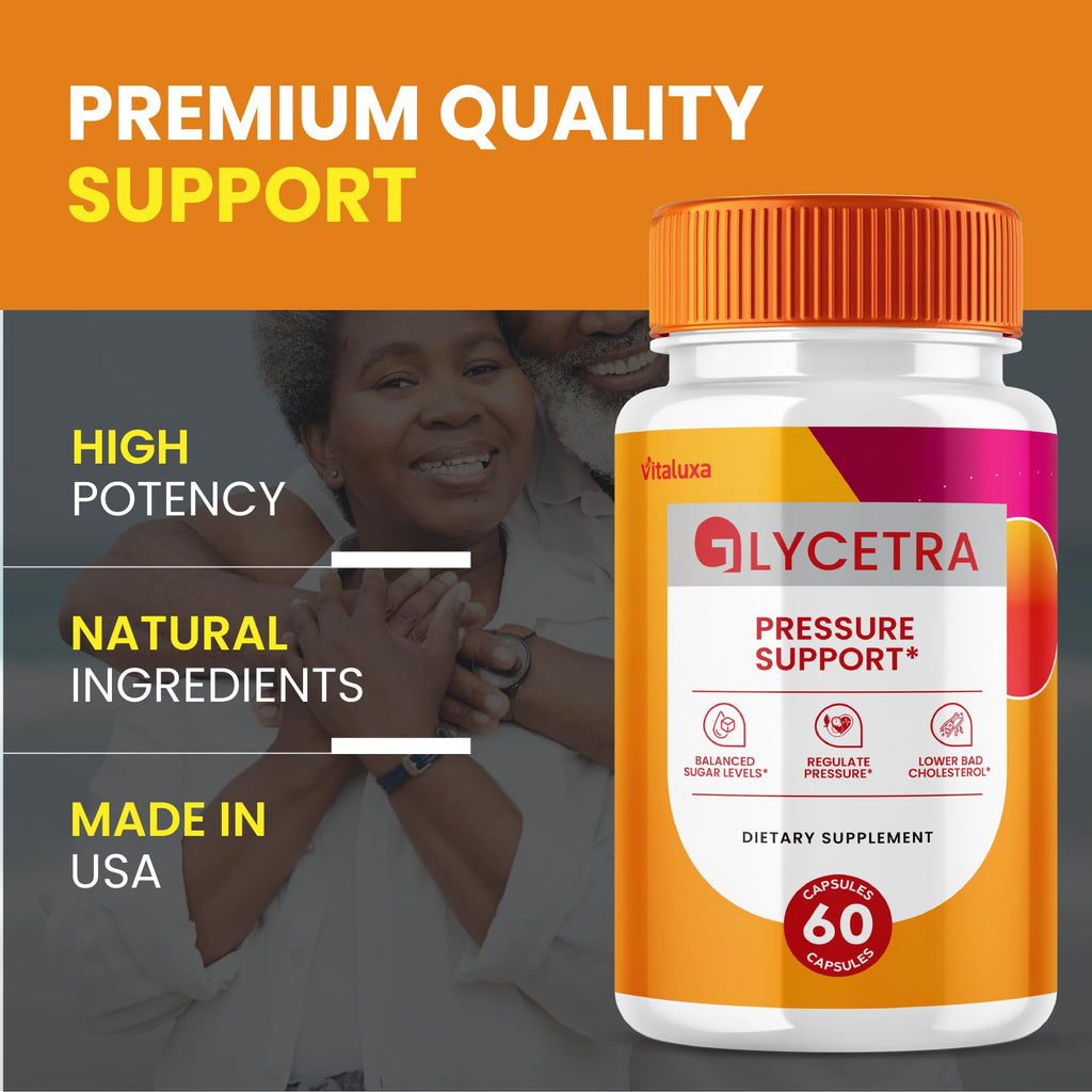 (2 Pack) Glycetra Capsules, Glycetra Blood Support Supplement Advanced Formula Premium Blend All Natural Balance Flow, Glicetra Pills Maximum Strength Glycogen Support Health Wellness Review (120 Ct) - TrustMedUSA
