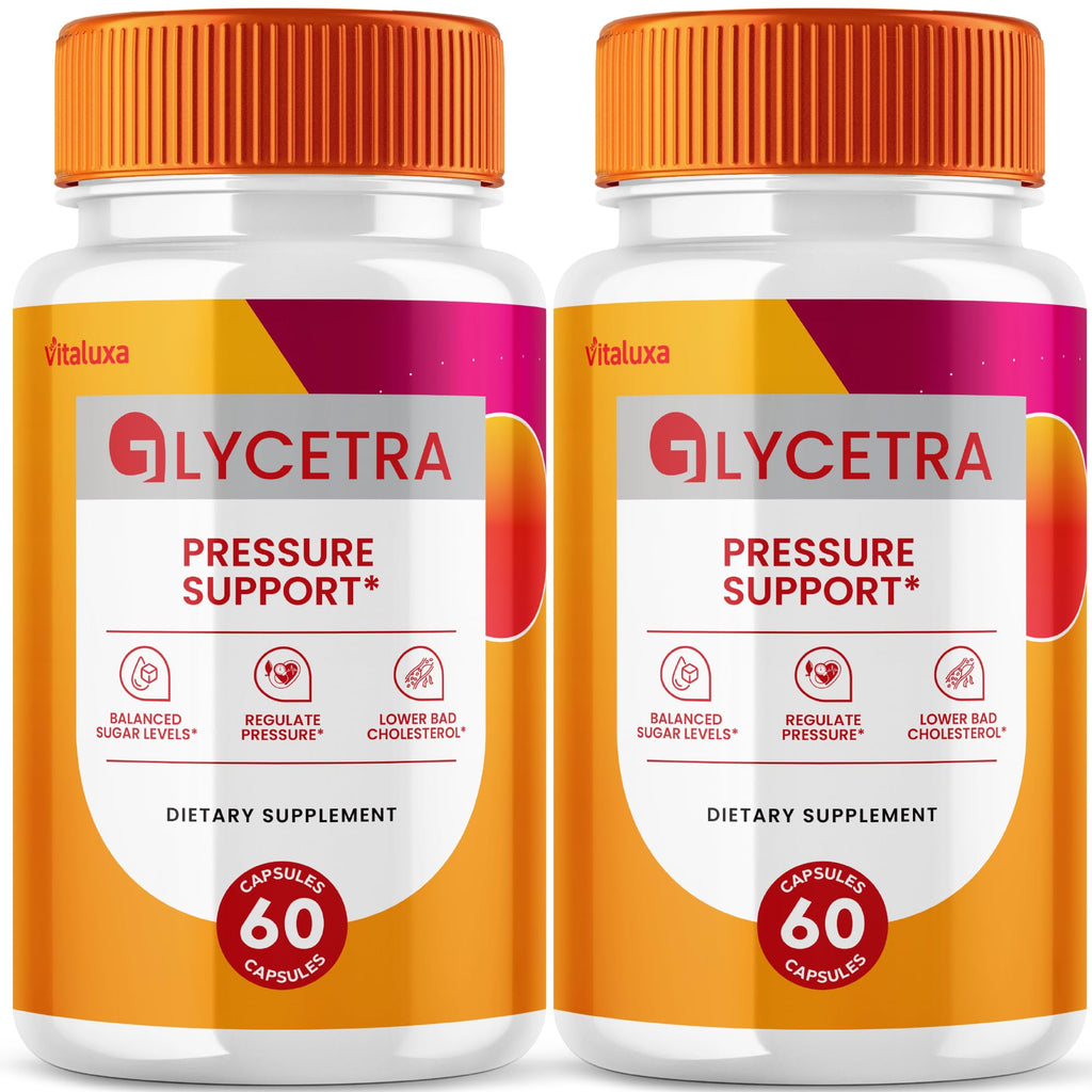 (2 Pack) Glycetra Capsules, Glycetra Blood Support Supplement Advanced Formula Premium Blend All Natural Balance Flow, Glicetra Pills Maximum Strength Glycogen Support Health Wellness Review (120 Ct) - TrustMedUSA