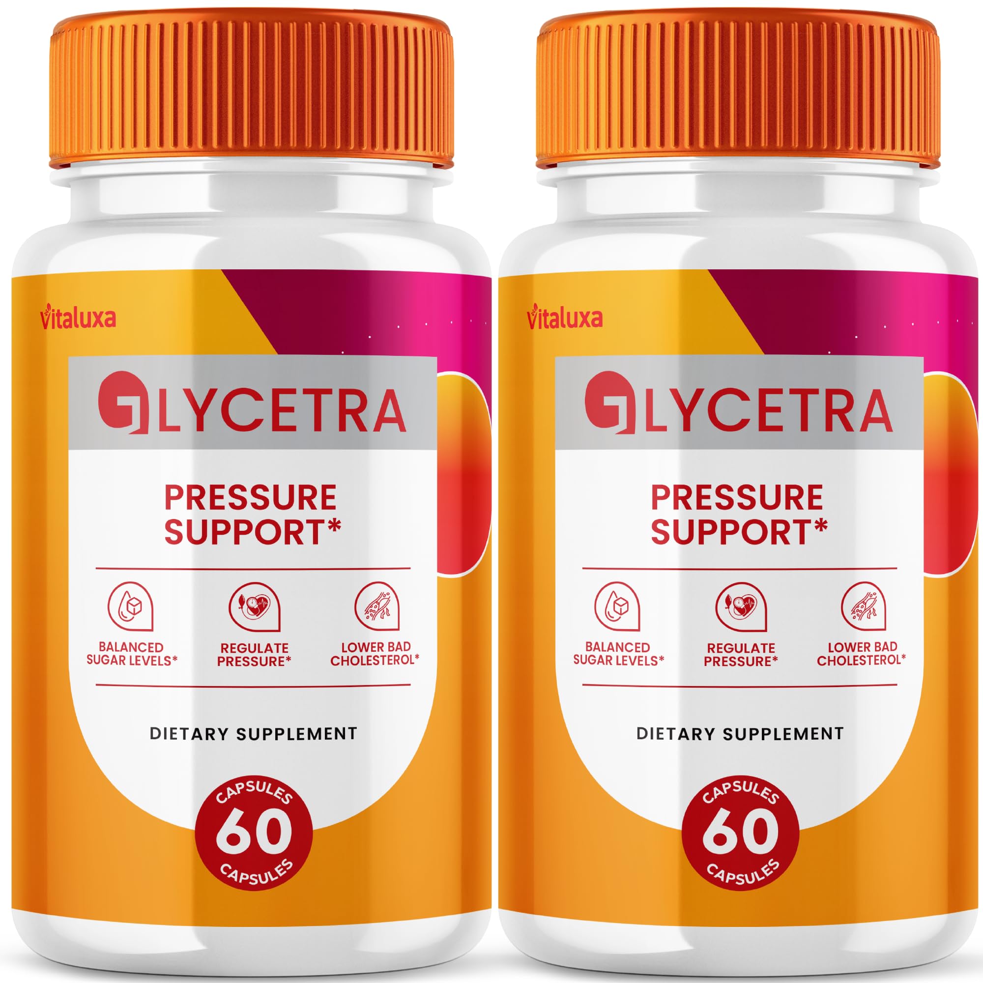 (2 Pack) Glycetra Capsules, Glycetra Blood Support Supplement Advanced Formula Premium Blend All Natural Balance Flow, Glicetra Pills Maximum Strength Glycogen Support Health Wellness Review (120 Ct) - TrustMedUSA