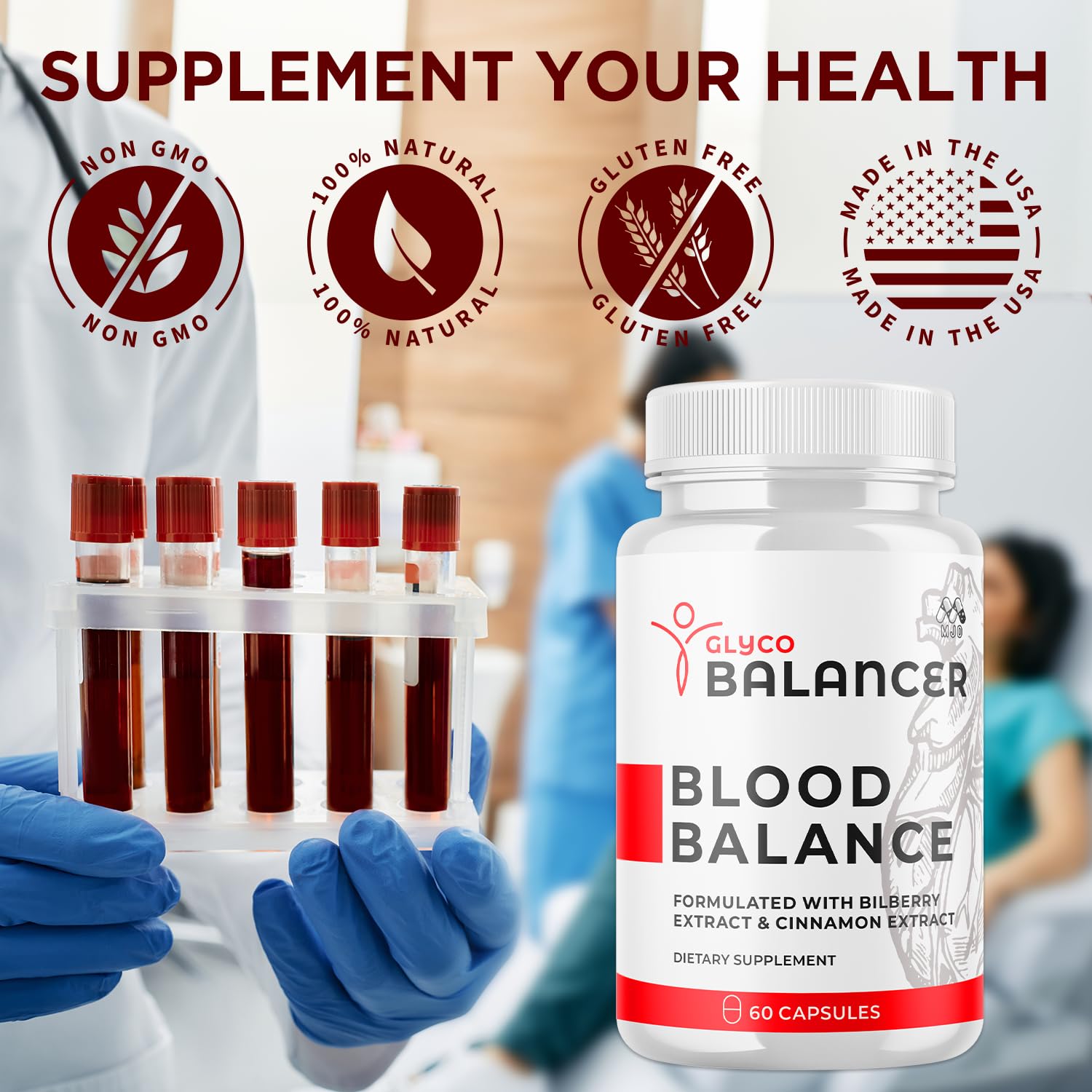 (2 Pack) Glyco Balancer Capsules, Official GlycoBalancer Health Support Pills with All Natural Ingredients, Glyco Balancer Advanced Health Support with Premium Vitamins for Women & Men (120 Capsules) - TrustMedUSA