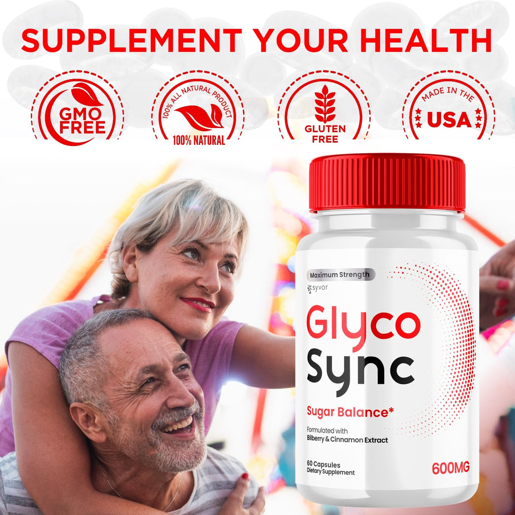 (2 Pack) Glyco Sync Capsules, Official Glyco Sync Balance Pills with All Natural Ingredients, Advanced Formula GlycoSync Joint Health and Wellness Support Max Strength for Men & Women (120 Capsules) - TrustMedUSA