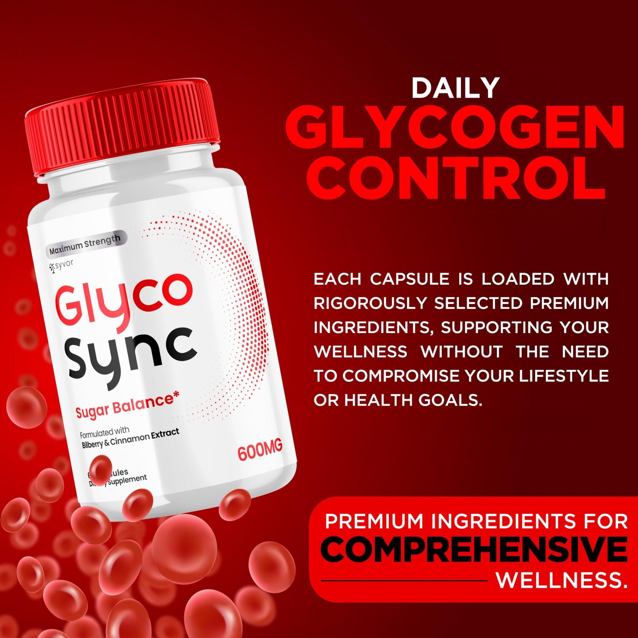 (2 Pack) Glyco Sync Capsules, Official Glyco Sync Balance Pills with All Natural Ingredients, Advanced Formula GlycoSync Joint Health and Wellness Support Max Strength for Men & Women (120 Capsules) - TrustMedUSA