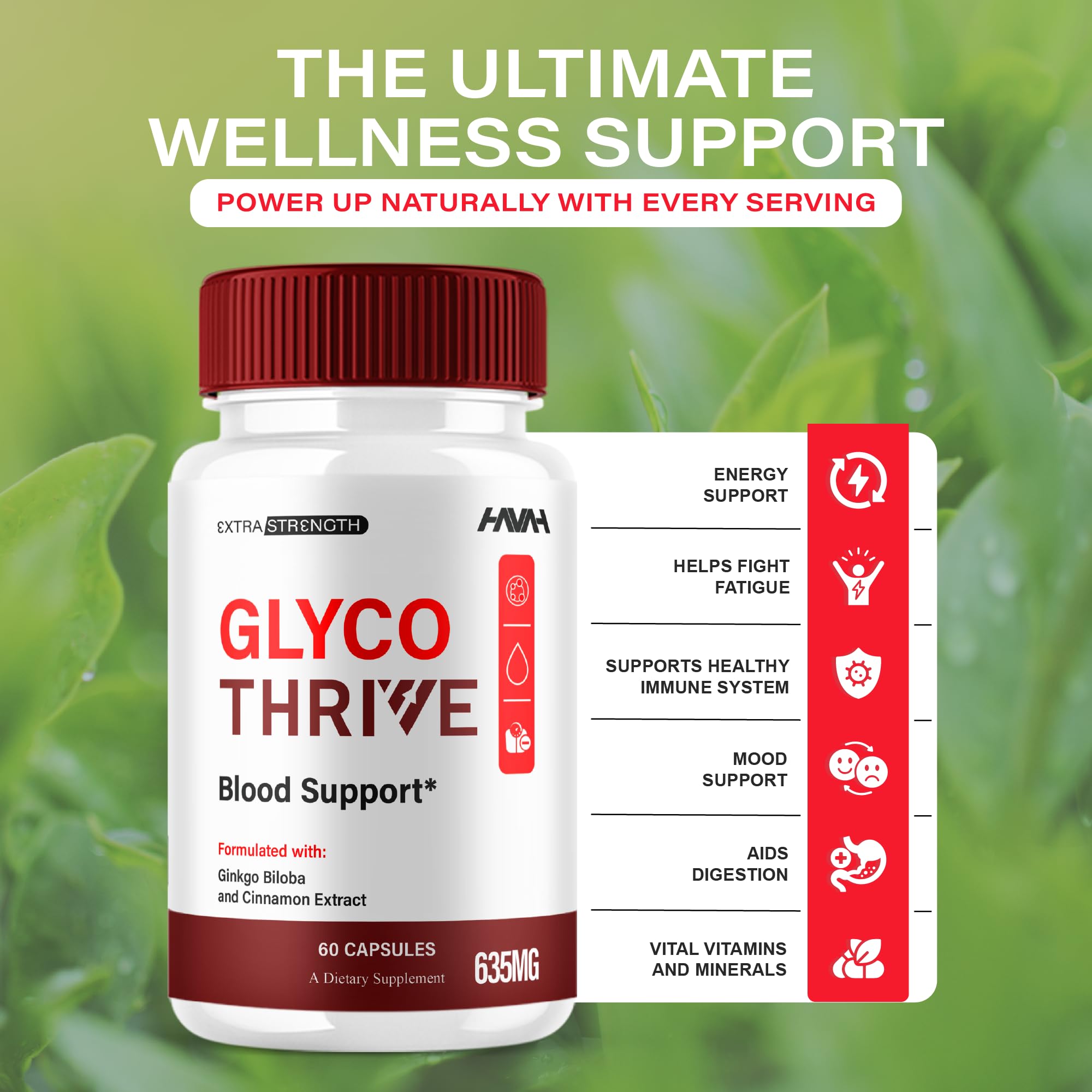 (2 Pack) Glyco Thrive Blood Support GlycoThrive Maximum Strength Capsules, Glyco Thrive Advanced Daily Multivitamin Health and Wellness Supplement, GlycoThrive Health Support Pills (120 Capsules) - TrustMedUSA