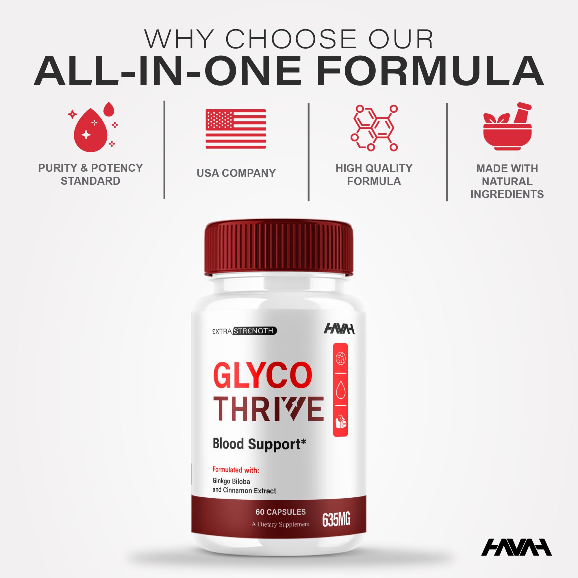 (2 Pack) Glyco Thrive Blood Support GlycoThrive Maximum Strength Capsules, Glyco Thrive Advanced Daily Multivitamin Health and Wellness Supplement, GlycoThrive Health Support Pills (120 Capsules) - TrustMedUSA