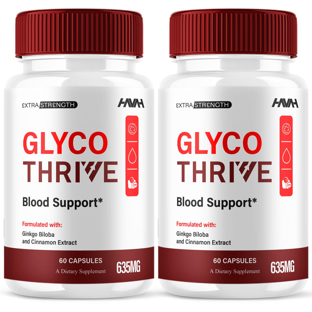 (2 Pack) Glyco Thrive Blood Support GlycoThrive Maximum Strength Capsules, Glyco Thrive Advanced Daily Multivitamin Health and Wellness Supplement, GlycoThrive Health Support Pills (120 Capsules) - TrustMedUSA