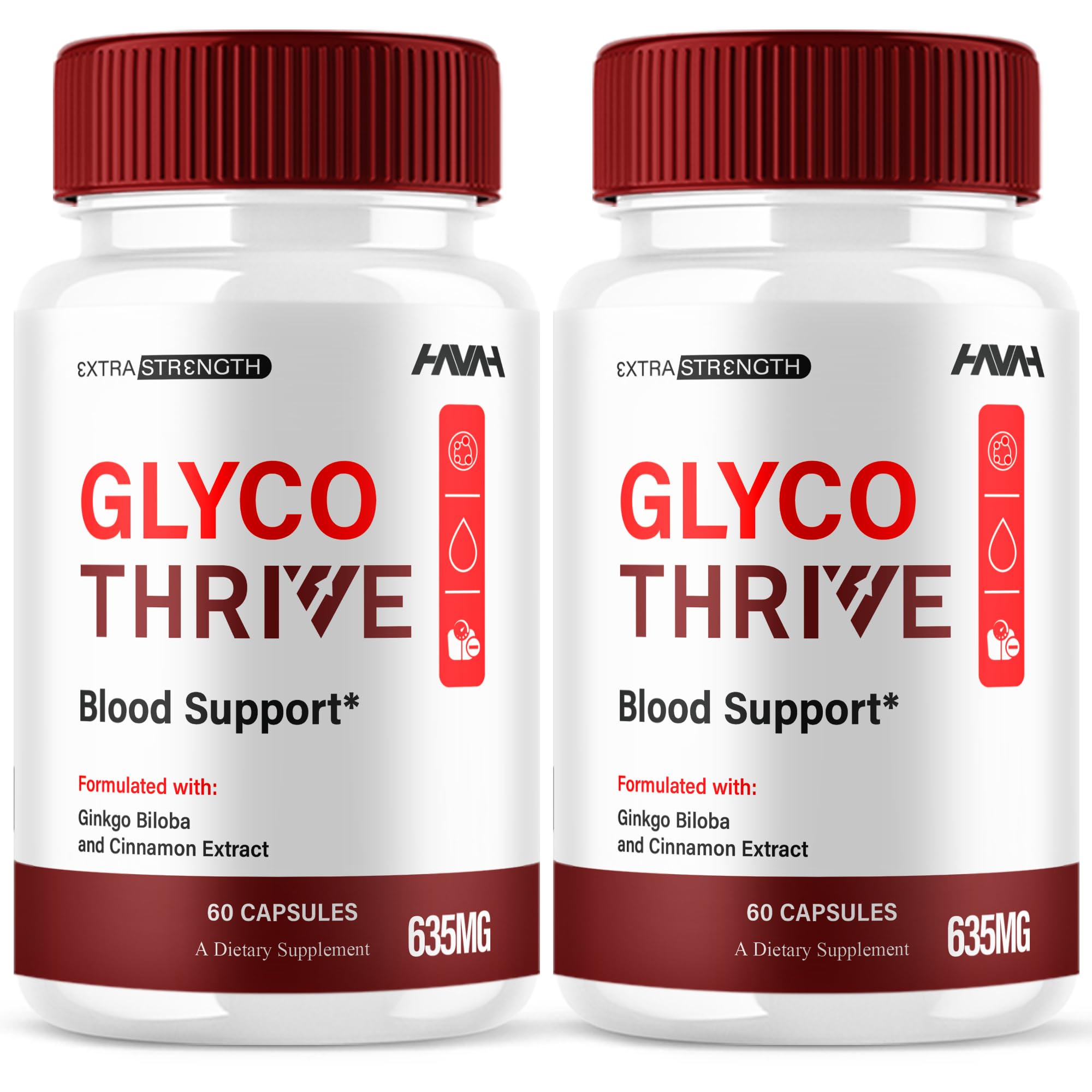(2 Pack) Glyco Thrive Blood Support GlycoThrive Maximum Strength Capsules, Glyco Thrive Advanced Daily Multivitamin Health and Wellness Supplement, GlycoThrive Health Support Pills (120 Capsules) - TrustMedUSA