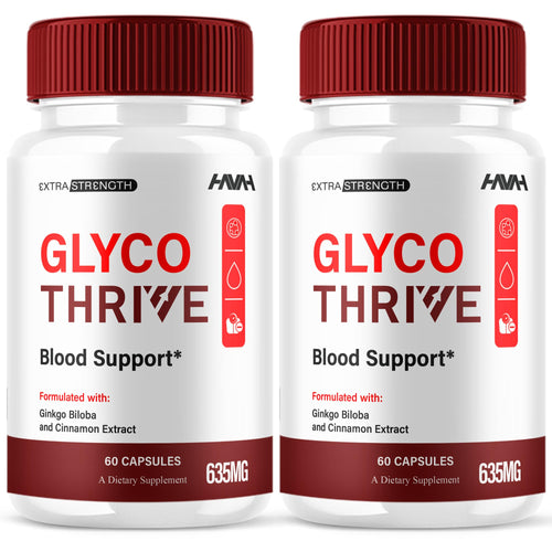 (2 Pack) Glyco Thrive Blood Support GlycoThrive Maximum Strength Capsules, Glyco Thrive Advanced Daily Multivitamin Health and Wellness Supplement, GlycoThrive Health Support Pills (120 Capsules) - TrustMedUSA