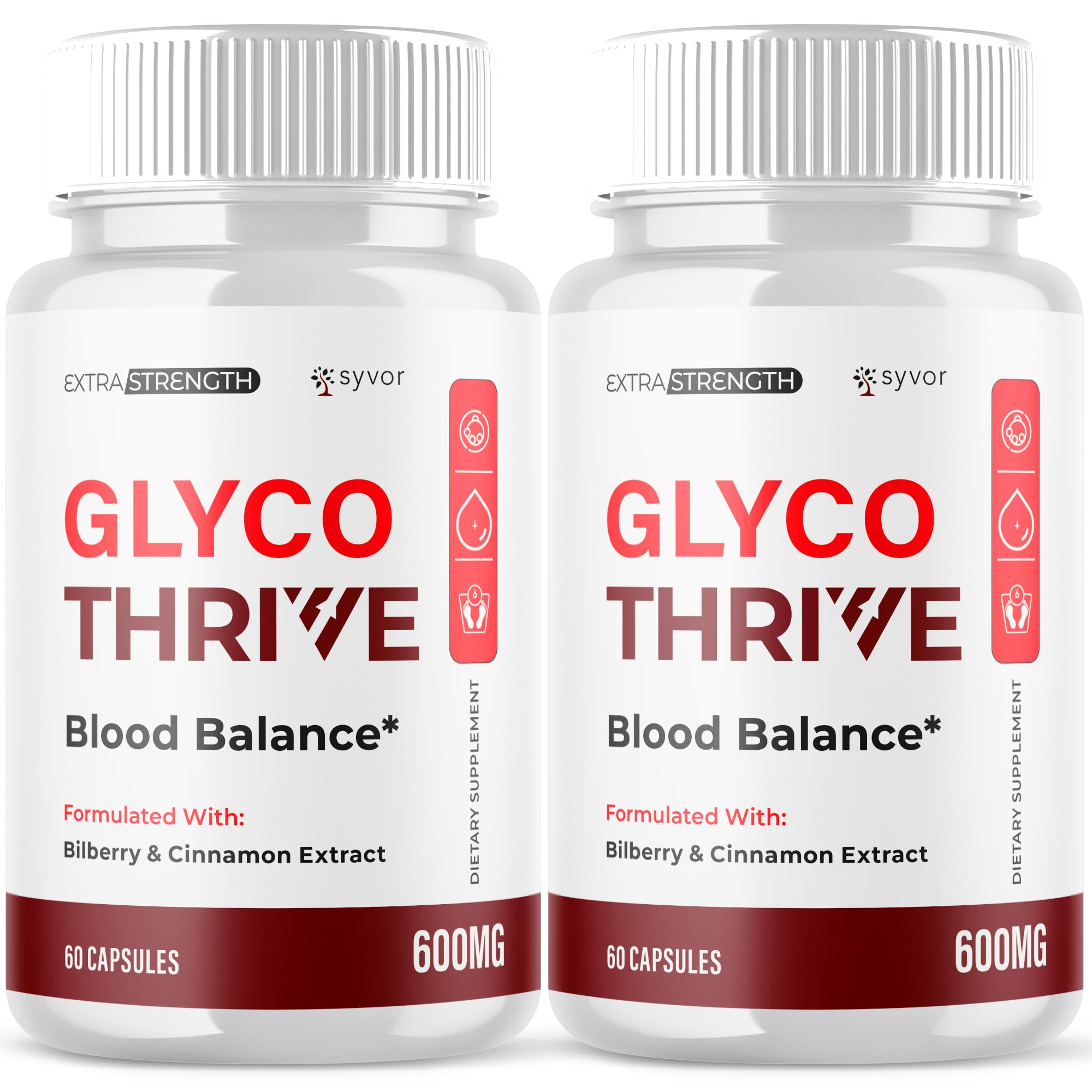 (2 Pack) Glyco Thrive Capsules, Official GlycoThrive Glycogen Support Pills with All Natural Ingredients, Advanced Formula Health Supplement with Max Strength Vitamins for Women & Men (120 Capsules) - TrustMedUSA