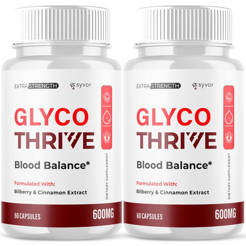 (2 Pack) Glyco Thrive Capsules, Official GlycoThrive Glycogen Support Pills with All Natural Ingredients, Advanced Formula Health Supplement with Max Strength Vitamins for Women & Men (120 Capsules) - TrustMedUSA