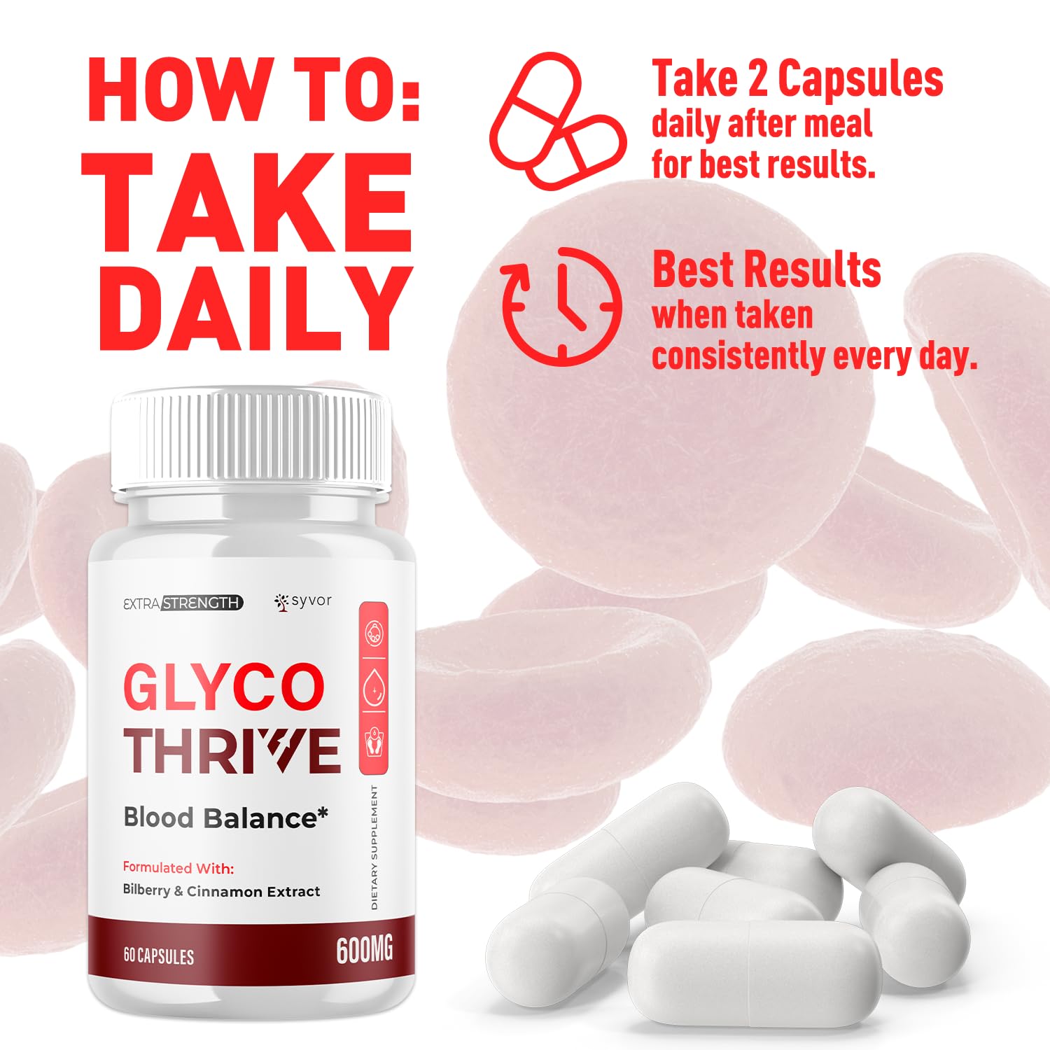 (2 Pack) Glyco Thrive Capsules, Official GlycoThrive Glycogen Support Pills with All Natural Ingredients, Advanced Formula Health Supplement with Max Strength Vitamins for Women & Men (120 Capsules) - TrustMedUSA