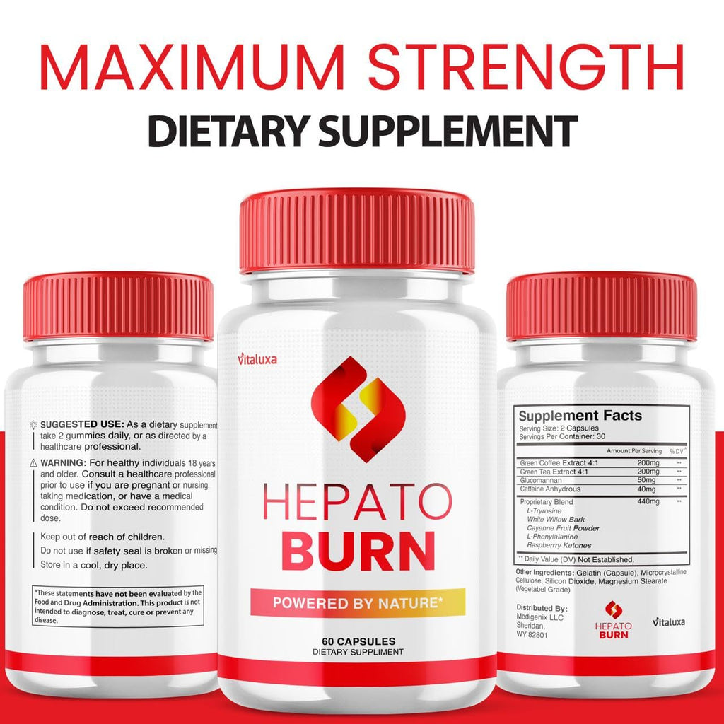 (2 Pack) Hepato Burn Capsules - HepatoBurn Supplement Pills Advanced Formula Wait Premium Blend All Natural Loss Support for Men Women, Hepataburn Reviews Maximum Strength Burner Health (120 Capsules) - TrustMedUSA
