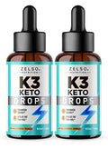 (2 Pack) K3 Keto Drops for Weight Loss - Fat Burner & Metabolism Booster | Advanced Keto - TrustMedUSA