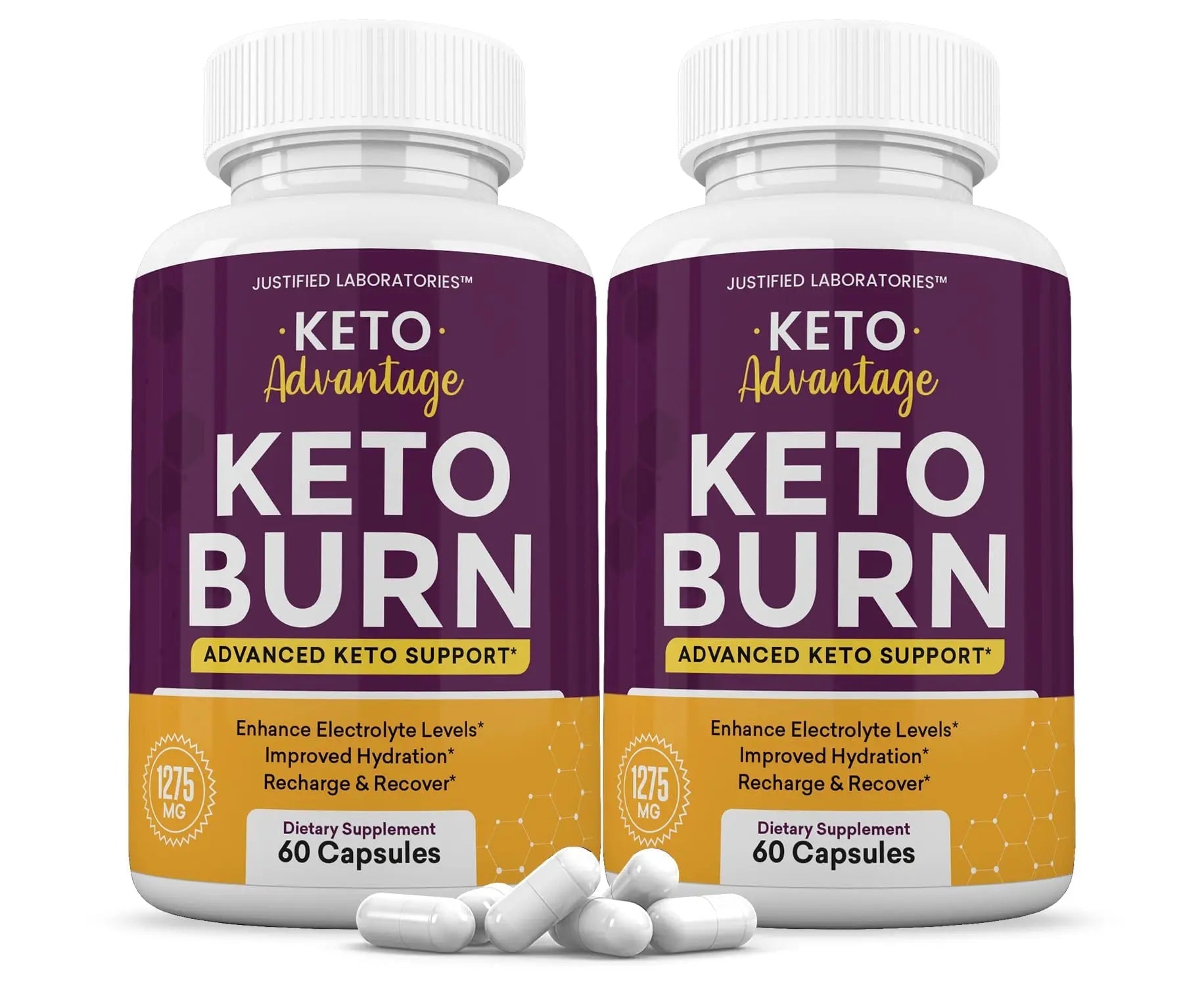 (2 Pack) Keto Advantage Keto Burn Pills 1275MG New & Improved Formula Contains Apple - TrustMedUSA