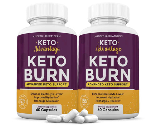 (2 Pack) Keto Advantage Keto Burn Pills 1275MG New & Improved Formula Contains Apple - TrustMedUSA