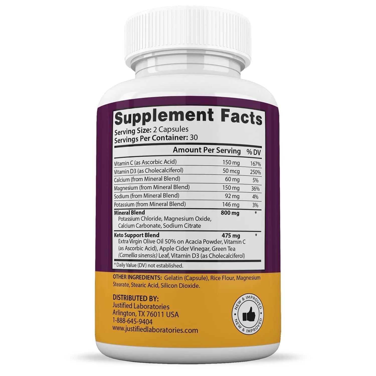 (2 Pack) Keto Advantage Keto Burn Pills 1275MG New & Improved Formula Contains Apple - TrustMedUSA