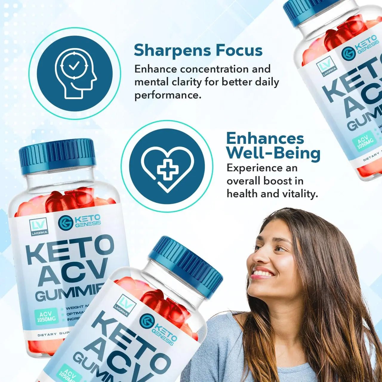 2 Pack - Keto Genesis Keto ACV Gummies Advanced Weight Loss, Genesis ACV, Genesis - TrustMedUSA