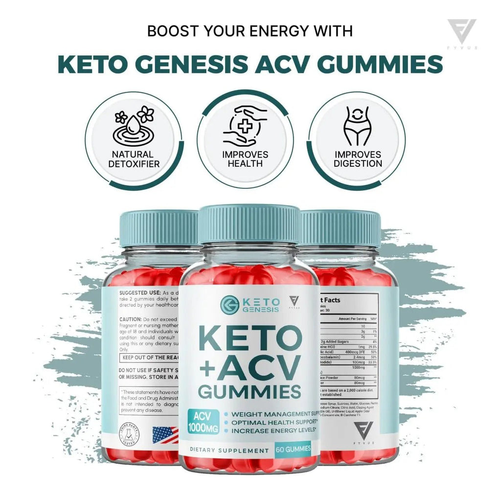 (2 Pack) Keto Genesis Keto ACV Gummies Advanced Weight Loss, Ketogenesis Keto - TrustMedUSA