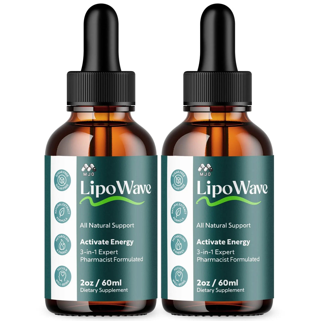 (2 Pack) Lipowave Drops, Official LipoWave Drops with All Natural Ingredients, Advanced Overall Health and Wellness Vitamin Supplement Formula for Maximum Strength Multivitamin Support (60 Servings) - TrustMedUSA