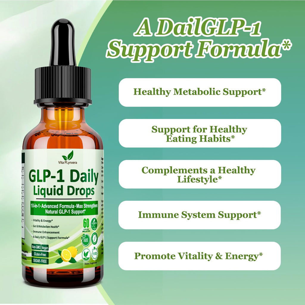 2 Pack Metabolic Support Liquid Drops, 10-in-1 Formula with Berberine, Ceylon Cinnamon, Prebiotic Fiber & Green Tea Extract | Digestive & Gut Health for Women & Men | Vegan, Non-GMO - TrustMedUSA