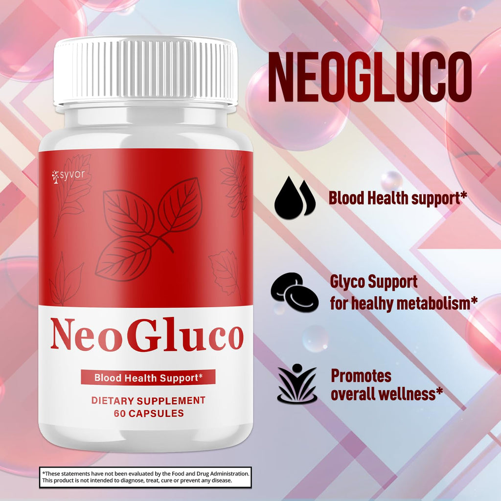 (2 Pack) NeoGluco Capsules, Official NeoGluco Glycogen Support Pills with All Natural Ingredients, Advanced Formula Health Supplement with Max Strength Premium Vitamins for Women & Men (120 Capsules) - TrustMedUSA
