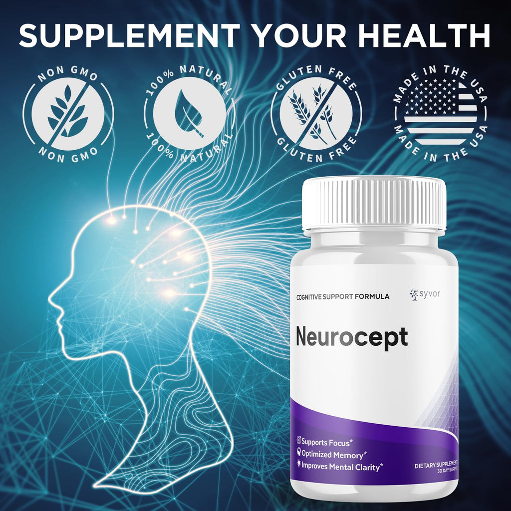 (2 Pack) Neurocept Capsules, Official Neurocept Brain Supplement Pills with All Natural Ingredients, Advanced Formula Support Pills with Max Strength Premium Vitamins for Women & Men (120 Capsules) - TrustMedUSA