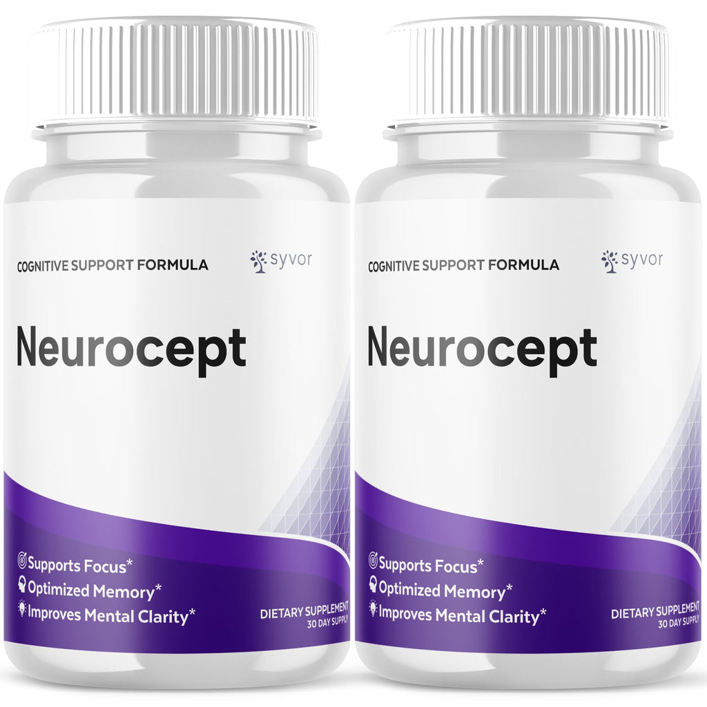(2 Pack) Neurocept Capsules, Official Neurocept Brain Supplement Pills with All Natural Ingredients, Advanced Formula Support Pills with Max Strength Premium Vitamins for Women & Men (120 Capsules) - TrustMedUSA