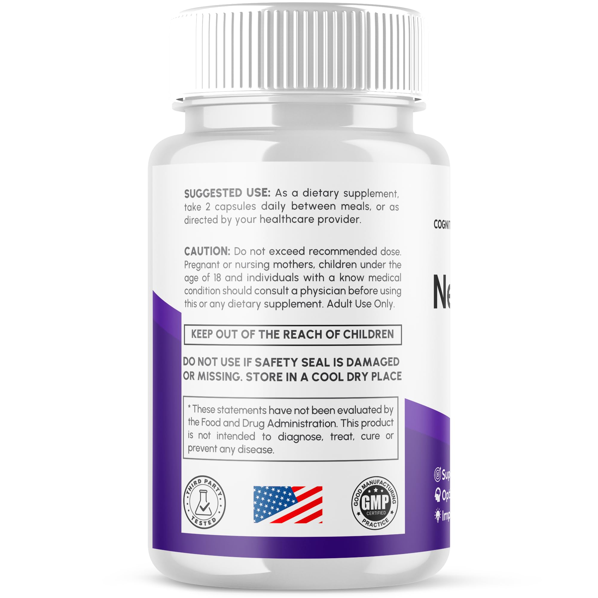 (2 Pack) Neurocept Capsules, Official Neurocept Brain Supplement Pills with All Natural Ingredients, Advanced Formula Support Pills with Max Strength Premium Vitamins for Women & Men (120 Capsules) - TrustMedUSA