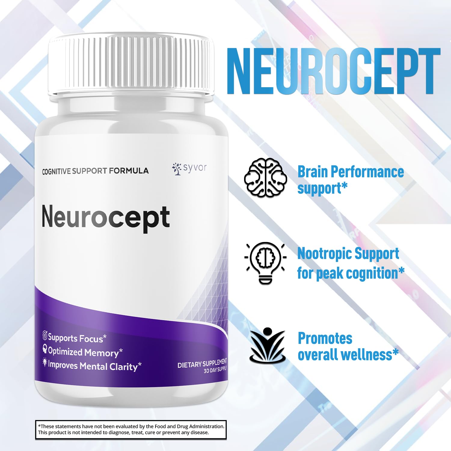 (2 Pack) Neurocept Capsules, Official Neurocept Brain Supplement Pills with All Natural Ingredients, Advanced Formula Support Pills with Max Strength Premium Vitamins for Women & Men (120 Capsules) - TrustMedUSA