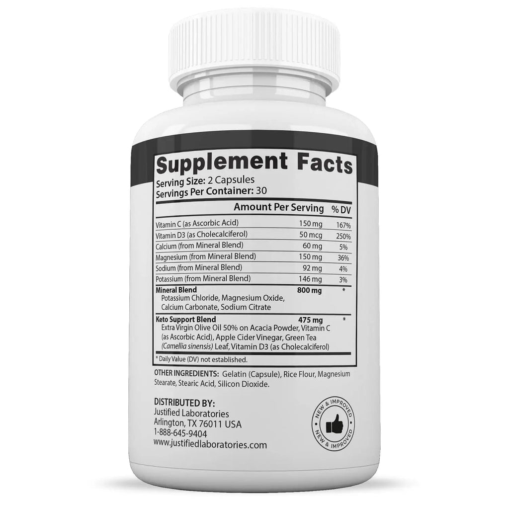 (2 Pack) Optimal Max Keto Pills 1275MG New & Improved Formula Contains Apple Cider - TrustMedUSA