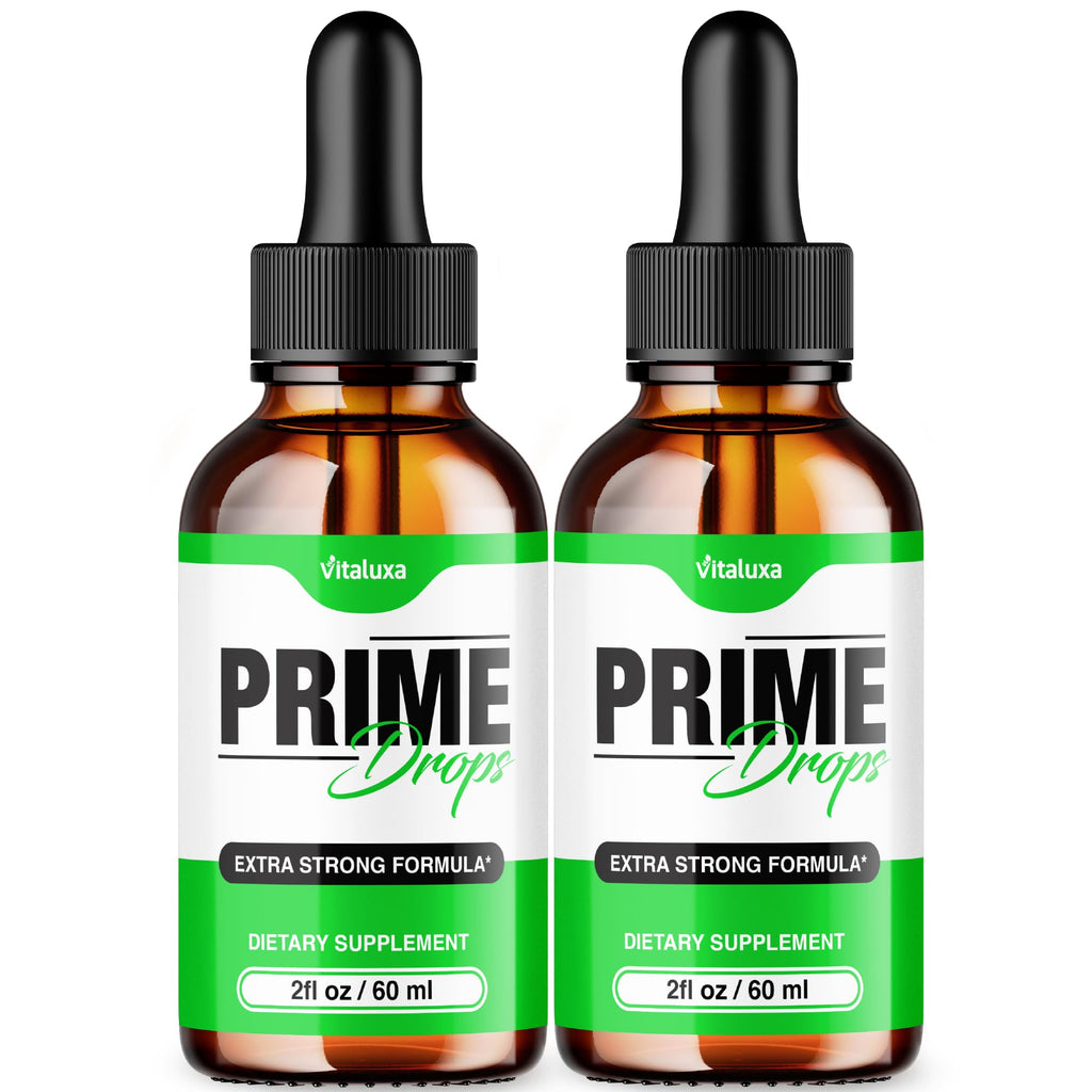(2 Pack) Prime Drops for Men, Extra Strength Prime Drops Liquid Supplement Performance Blend All Natural Support, PrimeDrops Advanced Formula Vitamins for Health Wellness Reviews (4oz) - TrustMedUSA