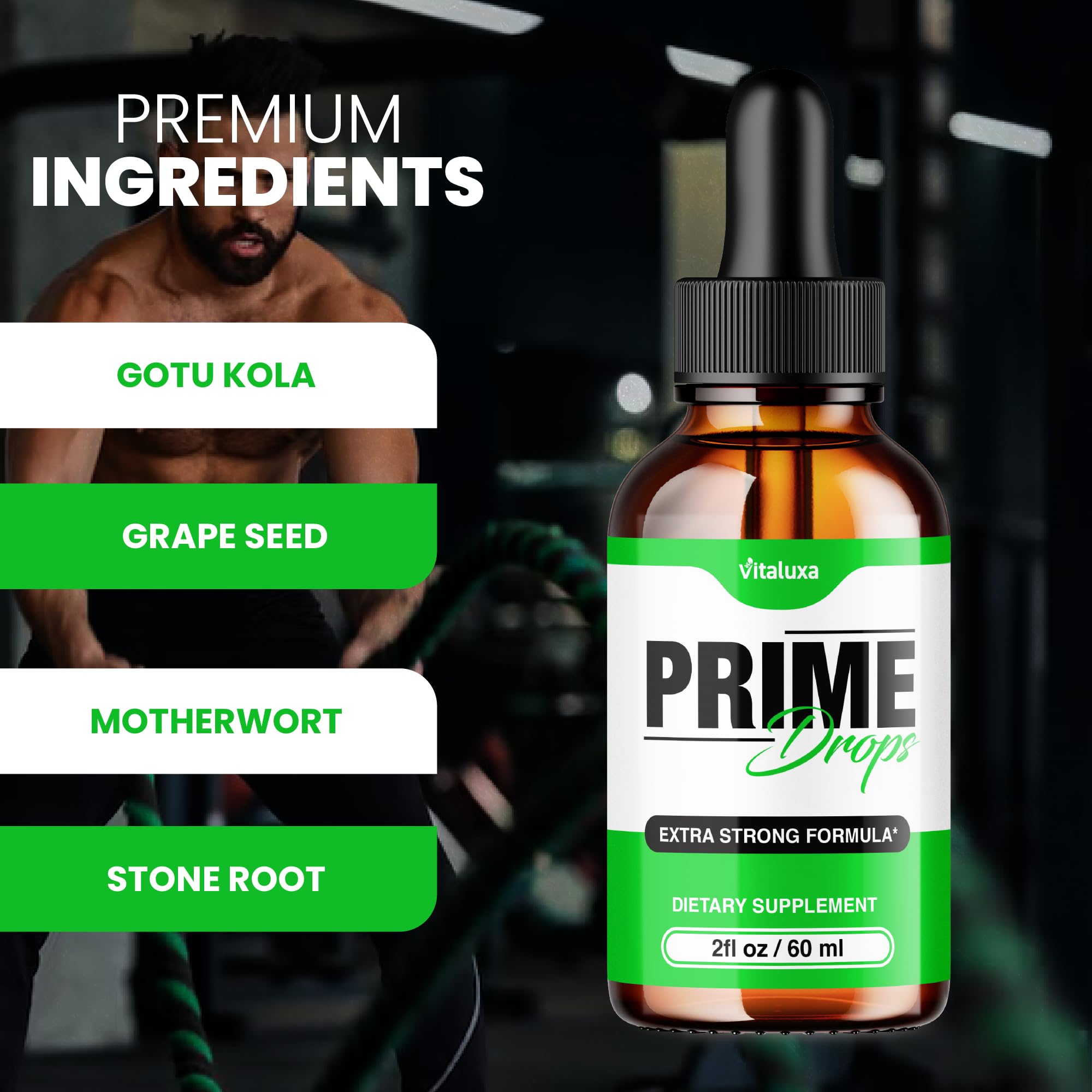 (2 Pack) Prime Drops for Men, Extra Strength Prime Drops Liquid Supplement Performance Blend All Natural Support, PrimeDrops Advanced Formula Vitamins for Health Wellness Reviews (4oz) - TrustMedUSA